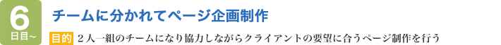 チームに分かれてページ企画制作